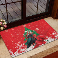 Funny Christmas Raven Rubber Doormat Merry F Caw F - Wonder Print Shop