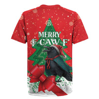 Funny Christmas Raven Rugby Jersey Merry F Caw F - Wonder Print Shop
