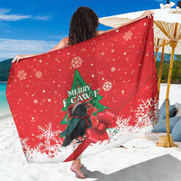 Funny Christmas Raven Sarong Merry F Caw F - Wonder Print Shop