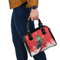 Funny Christmas Raven Shoulder Handbag Merry F Caw F - Wonder Print Shop