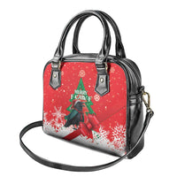 Funny Christmas Raven Shoulder Handbag Merry F Caw F - Wonder Print Shop