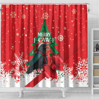 Funny Christmas Raven Shower Curtain Merry F Caw F - Wonder Print Shop