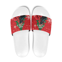 Funny Christmas Raven Slide Sandals Merry F Caw F - Wonder Print Shop