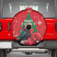 Funny Christmas Raven Spare Tire Cover Merry F Caw F - Wonder Print Shop