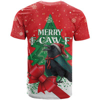 Funny Christmas Raven T Shirt Merry F Caw F - Wonder Print Shop