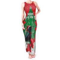 Funny Christmas Raven Tank Maxi Dress Merry F Caw F - Wonder Print Shop