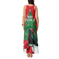 Funny Christmas Raven Tank Maxi Dress Merry F Caw F - Wonder Print Shop