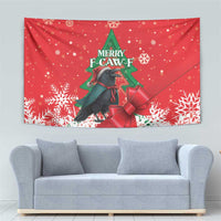 Funny Christmas Raven Tapestry Merry F Caw F - Wonder Print Shop