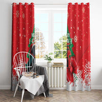 Funny Christmas Raven Window Curtain Merry F Caw F - Wonder Print Shop