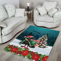 F Caw F Raven Santa Area Rug Funny Christmas - Wonder Print Shop