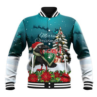 F Caw F Raven Santa Baseball Jacket Funny Christmas - Wonder Print Shop