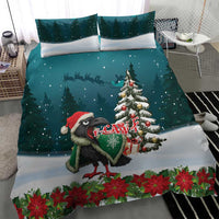 F Caw F Raven Santa Bedding Set Funny Christmas - Wonder Print Shop