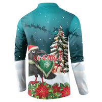 F Caw F Raven Santa Button Sweatshirt Funny Christmas - Wonder Print Shop