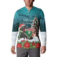 F Caw F Raven Santa Button Sweatshirt Funny Christmas - Wonder Print Shop