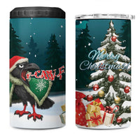 F Caw F Raven Santa 4 in 1 Can Cooler Tumbler Funny Christmas - Wonder Print Shop