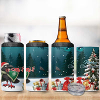 F Caw F Raven Santa 4 in 1 Can Cooler Tumbler Funny Christmas - Wonder Print Shop