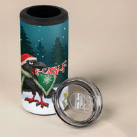 F Caw F Raven Santa 4 in 1 Can Cooler Tumbler Funny Christmas - Wonder Print Shop