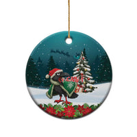 F Caw F Raven Santa Ceramic Ornament Funny Christmas - Wonder Print Shop