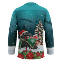 F Caw F Raven Santa Hockey Jersey Funny Christmas - Wonder Print Shop