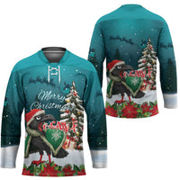 F Caw F Raven Santa Hockey Jersey Funny Christmas - Wonder Print Shop