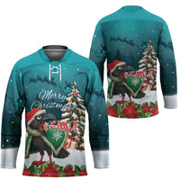 F Caw F Raven Santa Hockey Jersey Funny Christmas - Wonder Print Shop