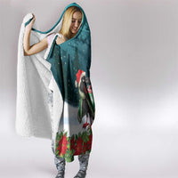 F Caw F Raven Santa Hooded Blanket Funny Christmas - Wonder Print Shop