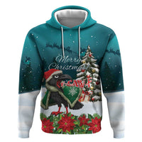 F Caw F Raven Santa Hoodie Funny Christmas - Wonder Print Shop