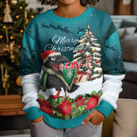 F Caw F Raven Santa Kid Ugly Christmas Sweater Funny Christmas - Wonder Print Shop
