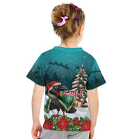 F Caw F Raven Santa Kid T Shirt Funny Christmas - Wonder Print Shop
