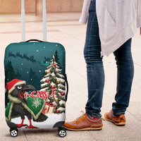 F Caw F Raven Santa Luggage Cover Funny Christmas - Wonder Print Shop
