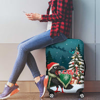 F Caw F Raven Santa Luggage Cover Funny Christmas - Wonder Print Shop