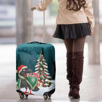 F Caw F Raven Santa Luggage Cover Funny Christmas - Wonder Print Shop