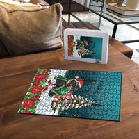 F Caw F Raven Santa Puzzle Funny Christmas - Wonder Print Shop