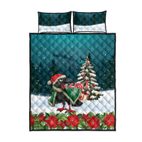 F Caw F Raven Santa Quilt Bed Set Funny Christmas - Wonder Print Shop