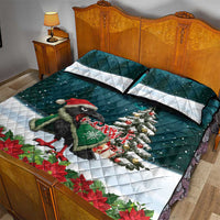 F Caw F Raven Santa Quilt Bed Set Funny Christmas - Wonder Print Shop