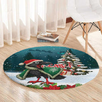 F Caw F Raven Santa Round Carpet Funny Christmas - Wonder Print Shop
