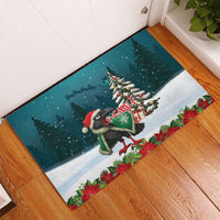 F Caw F Raven Santa Rubber Doormat Funny Christmas - Wonder Print Shop