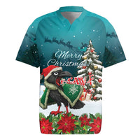 F Caw F Raven Santa Rugby Jersey Funny Christmas - Wonder Print Shop