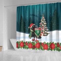 F Caw F Raven Santa Shower Curtain Funny Christmas - Wonder Print Shop