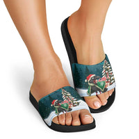 F Caw F Raven Santa Slide Sandals Funny Christmas - Wonder Print Shop