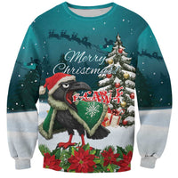 F Caw F Raven Santa Sweatshirt Funny Christmas - Wonder Print Shop