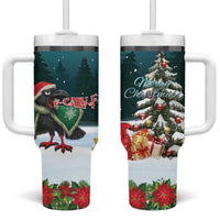 F Caw F Raven Santa Tumbler With Handle Funny Christmas - Wonder Print Shop