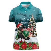 F Caw F Raven Santa Women Polo Shirt Funny Christmas - Wonder Print Shop