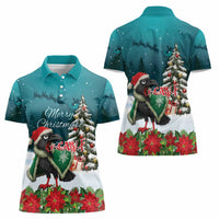 F Caw F Raven Santa Women Polo Shirt Funny Christmas - Wonder Print Shop