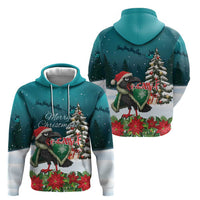 F Caw F Raven Santa Zip Hoodie Funny Christmas - Wonder Print Shop