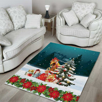 F Caw F Chicken Area Rug Funny Christmas - Wonder Print Shop