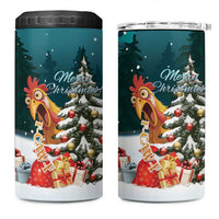 F Caw F Chicken 4 in 1 Can Cooler Tumbler Funny Christmas - Wonder Print Shop