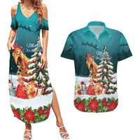 F Caw F Chicken Couples Matching Summer Maxi Dress and Hawaiian Shirt Funny Christmas - Wonder Print Shop