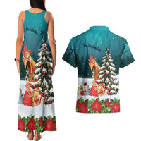 F Caw F Chicken Couples Matching Tank Maxi Dress and Hawaiian Shirt Funny Christmas - Wonder Print Shop