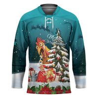 F Caw F Chicken Hockey Jersey Funny Christmas - Wonder Print Shop